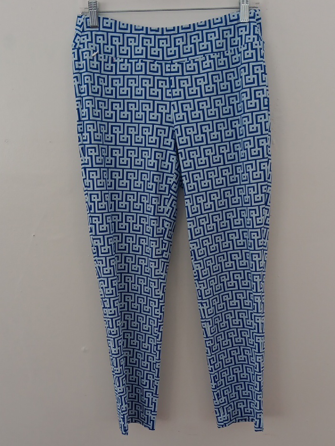 J. Mclaughlin Greek Key Pattern Pull On Pants #3699